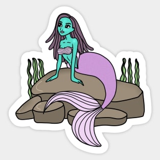 Girls mermaid, Birthday Girl Ocean Sticker